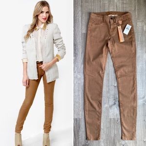 NWT Dittos Jessica Mid-Rise Nutmeg Brown Jeggings